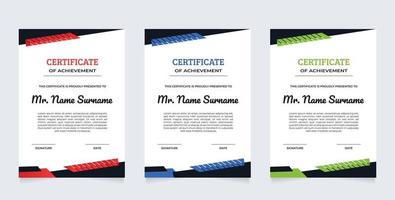 Modern Portrait certificate template vector perfect for excellence, achievement, appreciation or completion