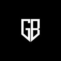 GB letter logo design with black background in illustrator. Vector logo, calligraphy designs for logo, Poster, Invitation, etc.