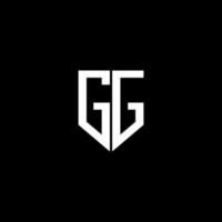 GG letter logo design with black background in illustrator. Vector logo, calligraphy designs for logo, Poster, Invitation, etc.