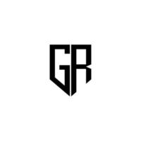 GR letter logo design with white background in illustrator. Vector logo, calligraphy designs for logo, Poster, Invitation, etc.