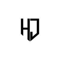diseño de logotipo de letra hj con fondo blanco en illustrator. logotipo vectorial, diseños de caligrafía para logotipo, afiche, invitación, etc. vector