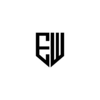 diseño de logotipo de letra ew con fondo blanco en illustrator. logotipo vectorial, diseños de caligrafía para logotipo, afiche, invitación, etc. vector