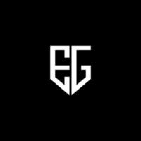 EG letter logo design with black background in illustrator. Vector logo, calligraphy designs for logo, Poster, Invitation, etc.