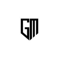 diseño de logotipo de letra gm con fondo blanco en illustrator. logotipo vectorial, diseños de caligrafía para logotipo, afiche, invitación, etc. vector