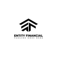 logotipo de la letra inicial abstracta ef o fe en color negro aislado en fondo blanco solicitado para el logotipo de la compañía de seguros también adecuado para las marcas o empresas que tienen el nombre inicial fe o ef. vector