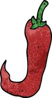 cartoon doodle red hot chilli pepper vector