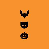 artículos de gato de Halloween vector