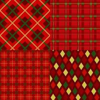 Set Red seamless pattern template. vector