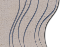 A 3d rendering image of many curved white concrete wall. png