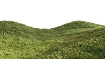 A 3d rendering image of grassed hill nature scenery png