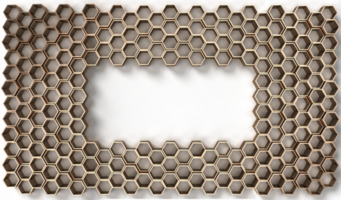 3D-rendering afbeelding van zeshoek solide vorm op witte achtergrond png