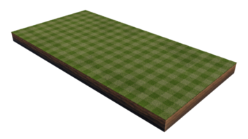 3d rendering image of grass field island on transparent background png