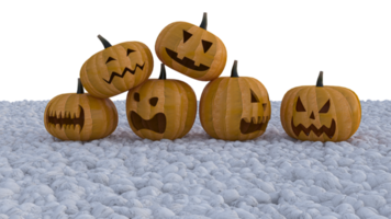 Mockup background for pumpkin heads on white color rock garden png