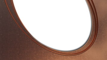 A 3d rendering image of many curved bronze wall. png