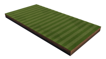 3d rendering image of grass field island on transparent background png