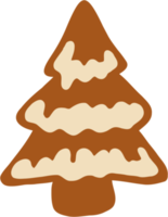 doodle uit de vrije hand schets tekening van gemberbrood cookie. png