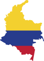 Colombia map city color of country flag. png
