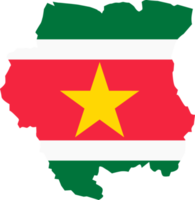 Suriname kaart stad kleur van land vlag. png