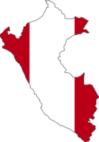 Perú mapa ciudad color de la bandera del país. png