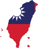 Taiwan map city color of country flag. png