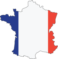francia mapa ciudad color de la bandera del país. png