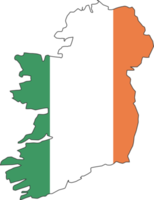 Ireland map city color of country flag. png