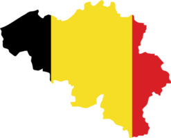 Belgium map city color of country flag. png