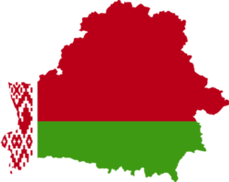 Belarus map city color of country flag. png