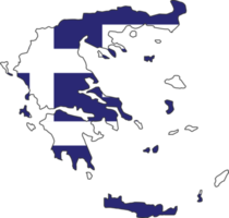 Greece map city color of country flag. png