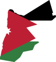 Jordan map city color of country flag. png