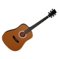 guitarra acústica 3d realista png