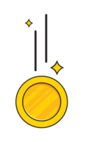 moneda de oro sencilla png