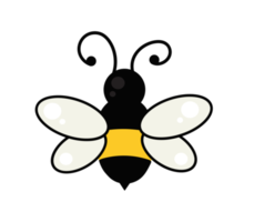 dessin animé simple d'abeille png