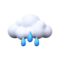 Weather rain. Weather forecast icon. Meteorological sign. 3D render