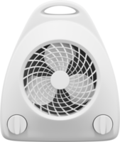 calentador de ventilador eléctrico. icono png blanco sobre fondo transparente. representación 3d