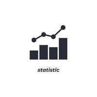 Vector sign of statistic symbol is isolated on a white background. icon color editable.