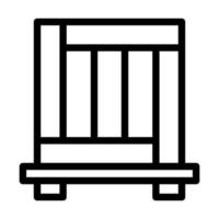 Wooden Box Icon Design vector