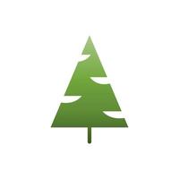 pino o árbol de navidad icono plano, vector. vector