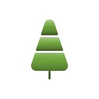 Pine tree or Christmas tree flat icon, Vector. vector