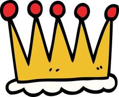 simple cartoon doodle crown vector