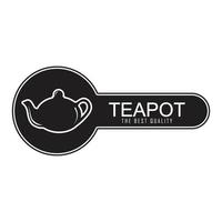 Beverage coffee and tea teapot logo vector illustration design