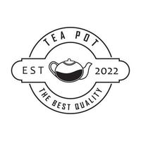 Beverage coffee and tea teapot logo vector illustration design