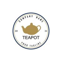 Beverage coffee and tea teapot logo vector illustration design