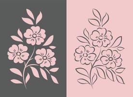 Simple floral element. Vector design.