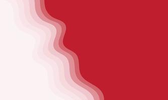 Red wave background vector