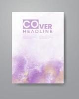 Cards with watercolor background. Design for your cover, date, postcard, banner, logo. vector