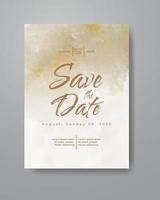 Save the date with watercolor background. Design for your invitation. vector