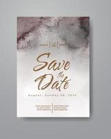 Save the date with watercolor background. Design for your invitation. vector