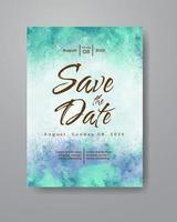 Save the date with watercolor background. Design for your invitation. vector