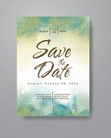 Save the date with watercolor background. Design for your invitation. vector